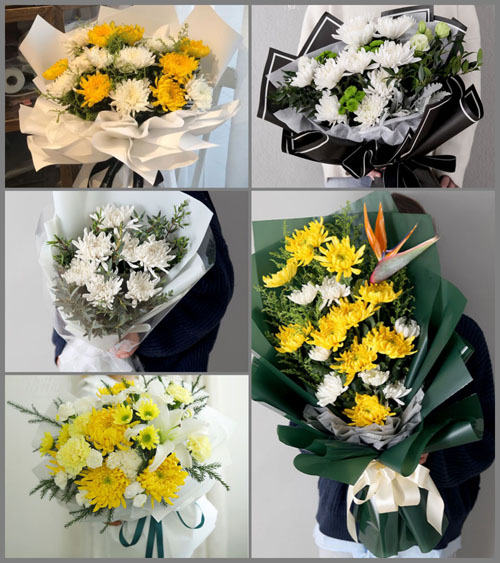 广东揭阳市普宁市麒麟镇高明村白事花束代送